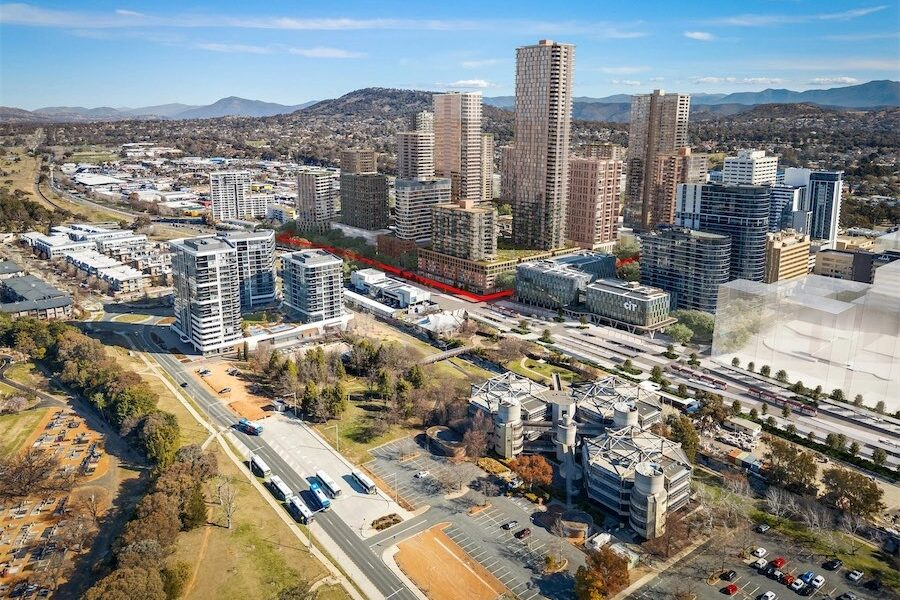 Aerial view of the Woden town centre, Canberra