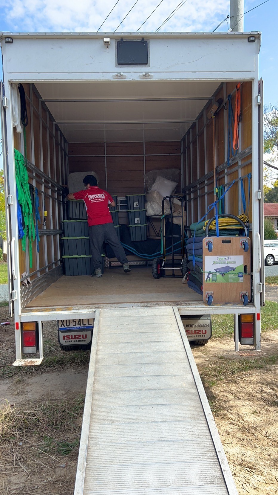 Truckmen crew on a local Canberra move