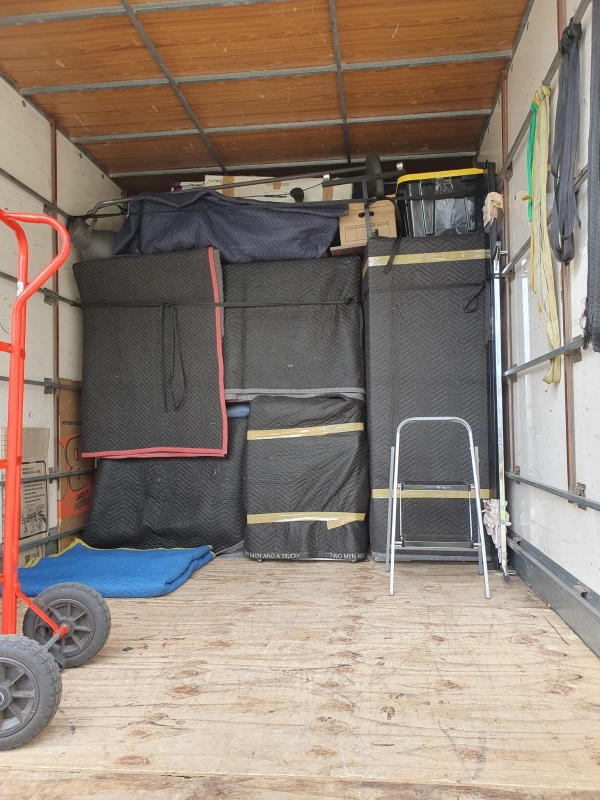 Truckmen removals truck loaded for a Canberra house move